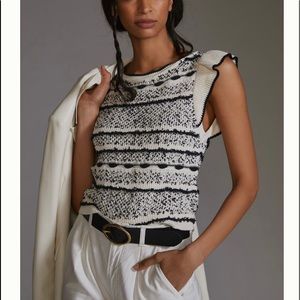 NWT Anthropologie Pilcro Ruffled Sweater Tank